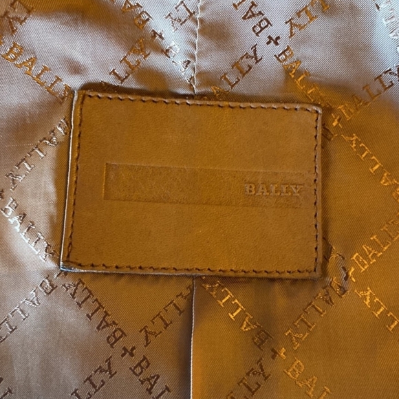 Bally | Tan 100% Lambskin Leather Moto Jacket - Picture 6 of 9